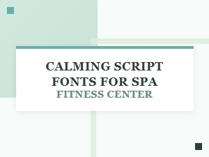 Calming Script Fonts for Serene Wellness Spaces